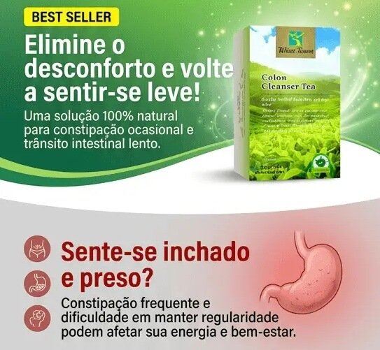 Chá de Limpeza do Cólon para Constipação Crónica e Colopatia Funcional