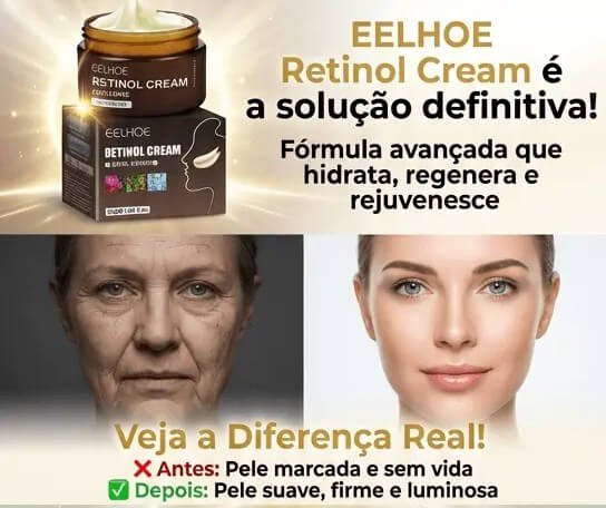 Creme de Retinol Anti-Idade e Anti-Rugas para o Rosto
